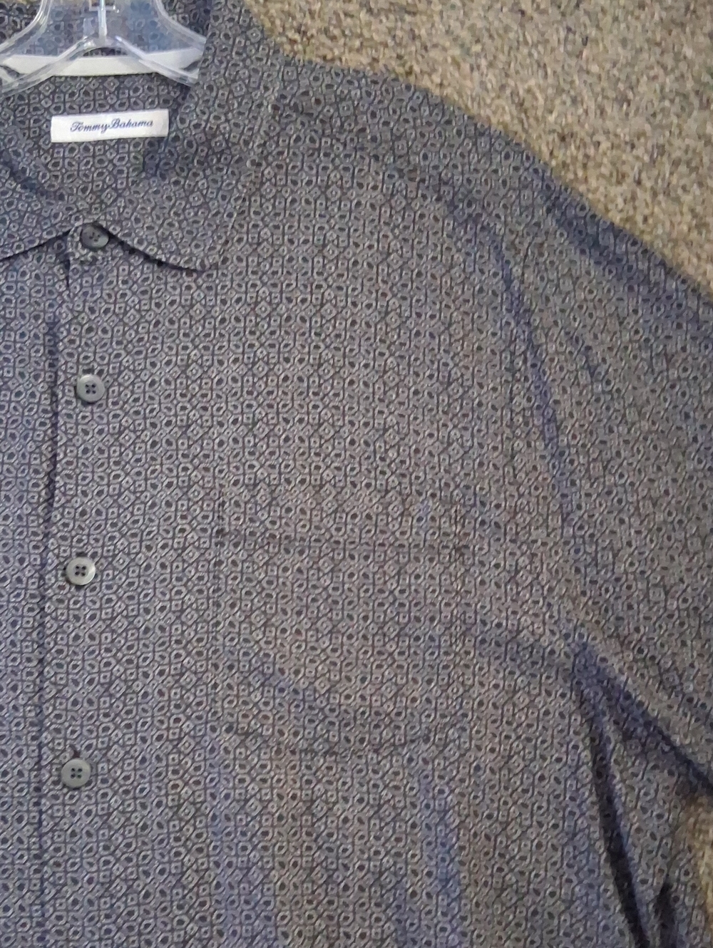 Tommy Bahama Silk Button Down Pattern Shirt. Beach Resortwear XLT - Picture 5 of 8